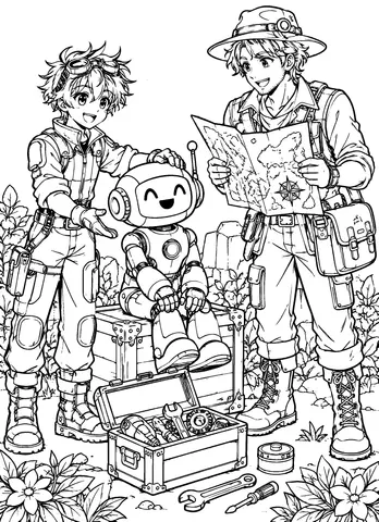 Page 9 of Manga Héroïnes à colorier
