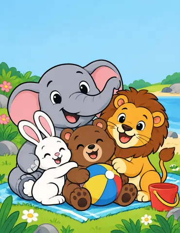 Cover of Big Animals to Color, kids' coloring book by Varaprasad rao Mekala