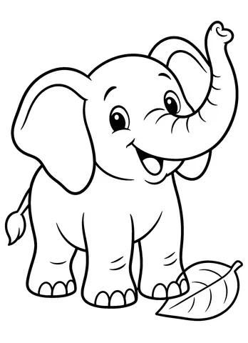 Page 7 of Big Animals to Color