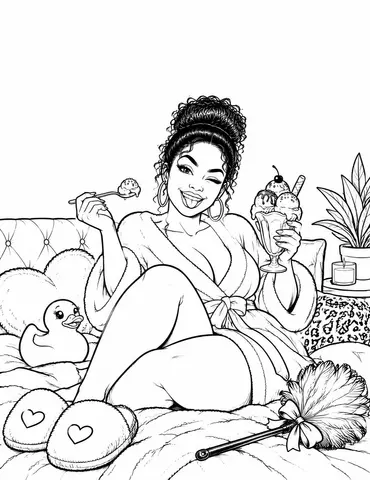 Cover of spicy baby mama drama inspired by true lived events, adult coloring book by Danyelle Campos and Heather Linblad