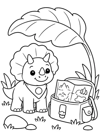 Page 7 of Dinosaur Adventures Coloring Book