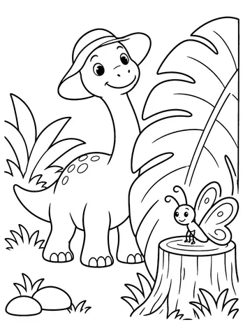 Page 11 of Dinosaur Adventures Coloring Book