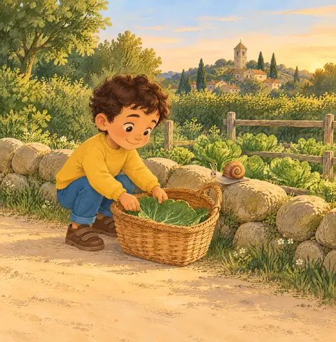 Hop, Léo prépare un fauteuil en feuille !