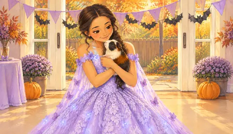“We've got a birthday to share!” said Annalys. Annalys, a teenage girl, had a birthday wish. Her guinea pig, Suki, shared…