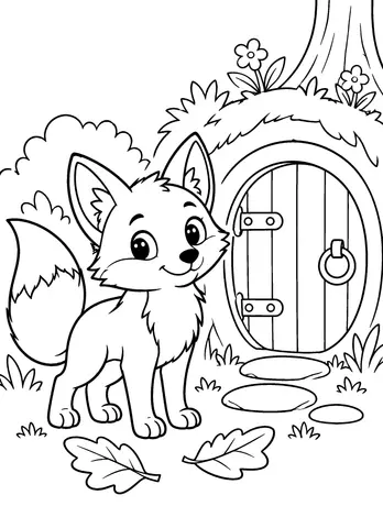 Page 7 of Cozy Woodland Friends to Color