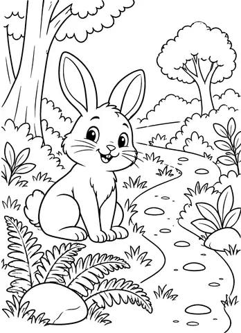 Page 9 of Cozy Woodland Friends to Color