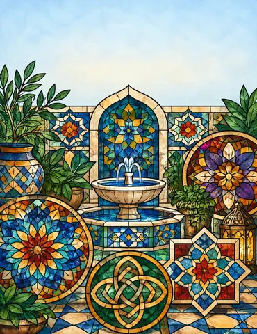 Cover of Quiet Geometry, adult coloring book by Robyn Stevens
