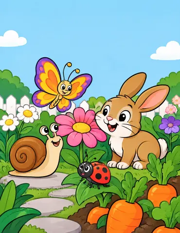 Cover of Little Garden Neighbors, kids' coloring book by Maciej Wesołowski