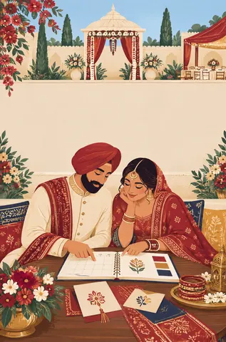 Cover of The Punjabi Wedding Planner, a planner & logbook by satykaur