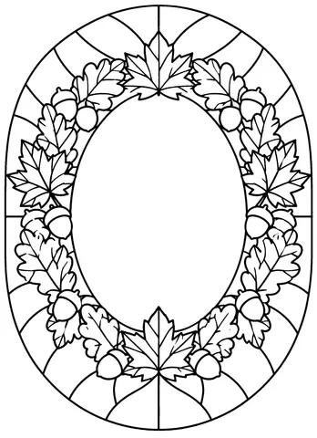 Page 7 of Cozy Fall & Halloween Stained Glass Coloring Book
