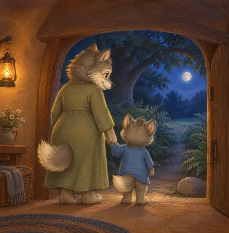 Outside, something whispers, shh, shh, shh.