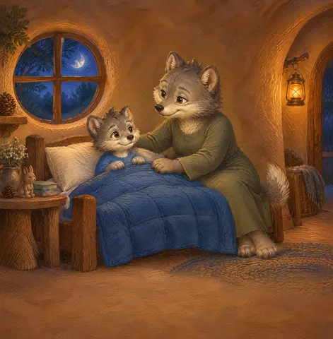 His room. His quilt. His cozy.