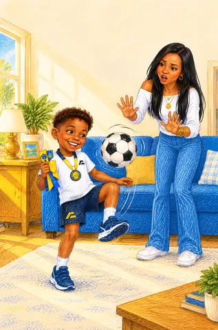 One afternoon, John was juggling his soccer ball