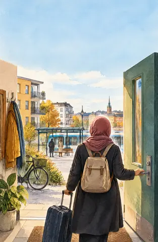 Cover of 100 Questions Every Immigrant in Sweden Should Know, a non-fiction guide by Anna Le
