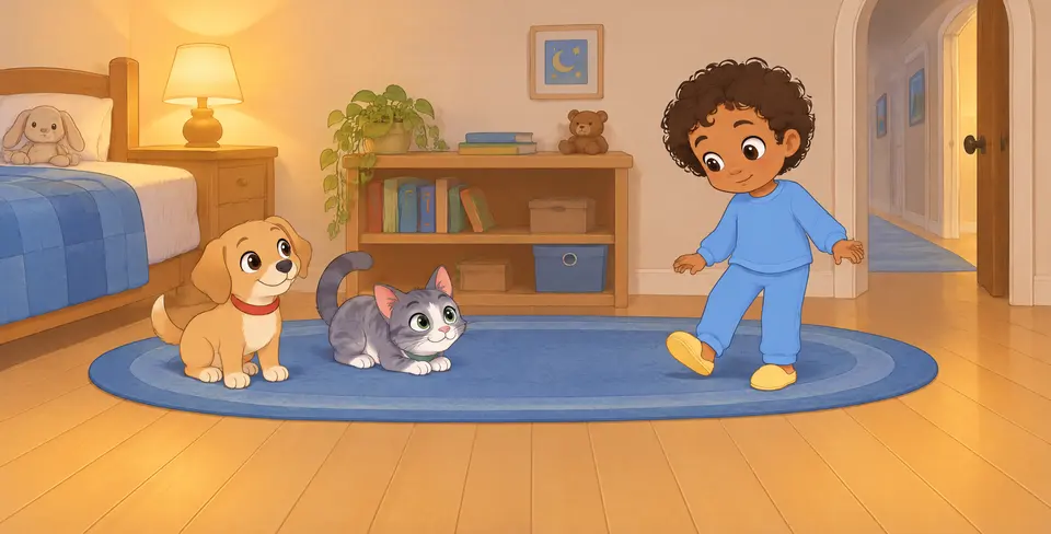 “Let's make a dance together!” Hazel planted one foot, then the other. They listened carefully.