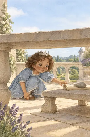 Something waited beneath the terrace table.