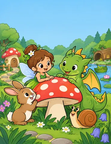 Cover of The Forest of Friendly Wonders, kids' coloring book by Balasoiu Denisa