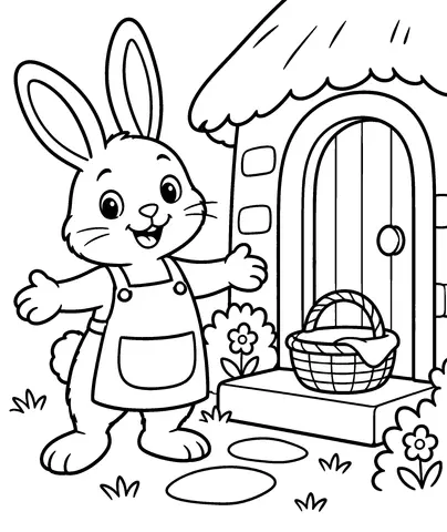Welcome Home, Pip Color Pip and the cozy woodland doorway.