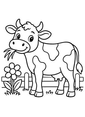 Page 9 of Farmyard Animals Colouring Book