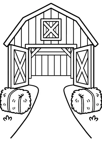 Page 7 of Farmyard Animals Colouring Book