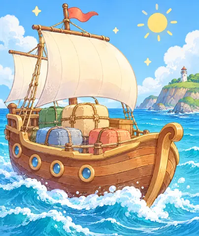 The Laden Ship Count the bundles you can see.