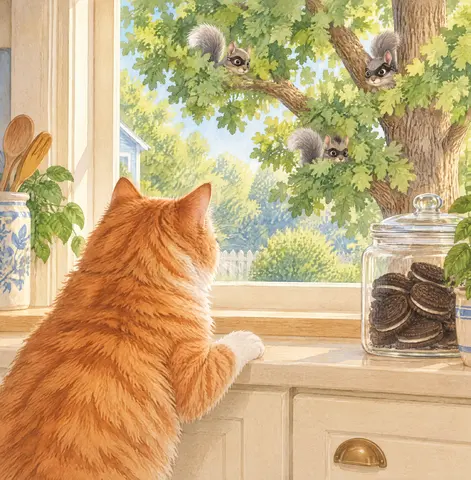 But sneaking in the trees outside were Ollie’s sworn enemies…