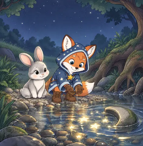 The stream sparkled.