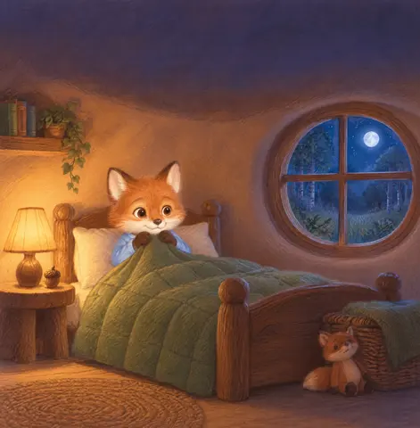 Night tucked itself around the den.