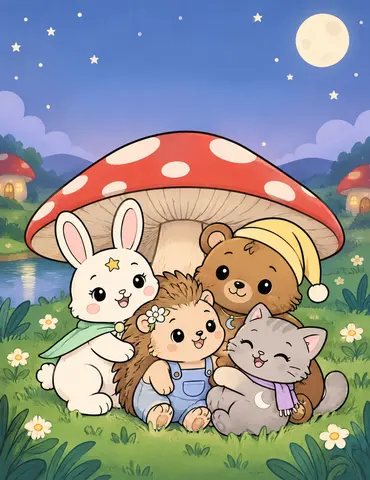 Cover of Moonbeam Meadow Babies, kids' coloring book by Jovelyn Dela Cruz