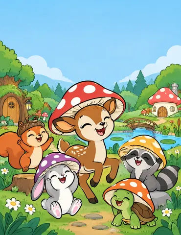 Cover of Mushroom Hat Mischief, kids' coloring book by Ella Z