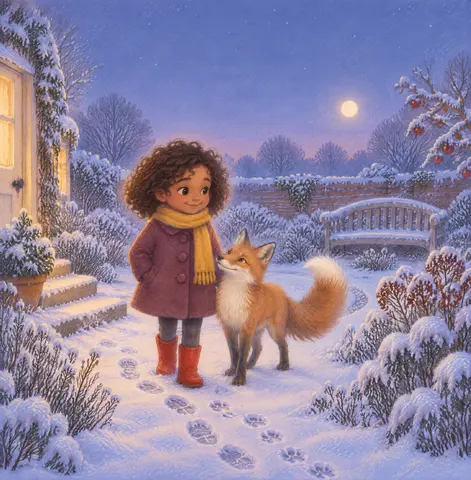 Cover of Footprints in the First Snow, picture book by DucEdouard