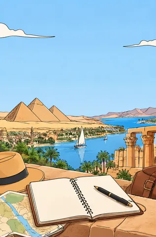 Cover of Egypt Travel Planner, a planner & logbook by Julia Pawlak