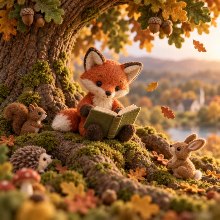Plush toy diorama style sample